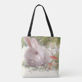 Tote Bag Lapin avec Fleurs (Dos)