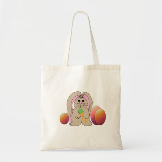 Tote Bag Lapin avec œufs de Pâques (Devant)