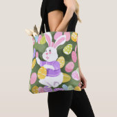 Tote Bag lapin avec oeufs de pâques (De près)