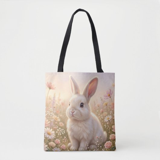 Tote Bag Lapin Blanc (Devant)
