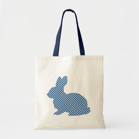Tote Bag Lapin bleu de plaid (Devant)