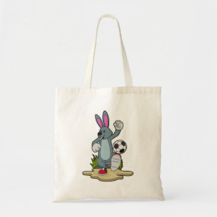 Tote Bag Lapin comme joueur de football avec Soccer