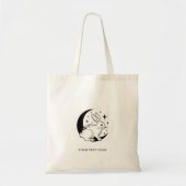 Tote Bag Lapin de garenne noir (Devant)