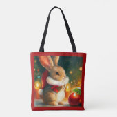 Tote Bag Lapin de Noël 1 (Dos)