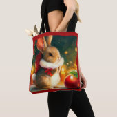 Tote Bag Lapin de Noël 1 (De près)