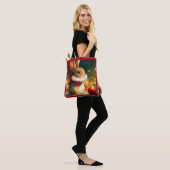Tote Bag Lapin de Noël 1 (Sur le modèle)