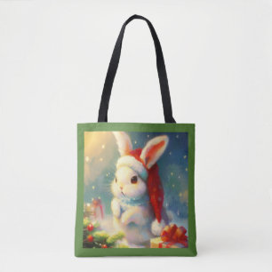 Tote Bag Lapin de Noël 2