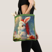 Tote Bag Lapin de Noël 2 (De près)