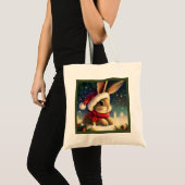 Tote Bag Lapin de Noël 4 (Devant (produit))