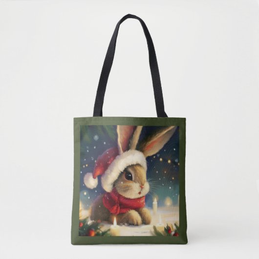 Tote Bag Lapin de Noël 4 (Devant)