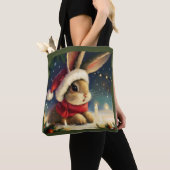 Tote Bag Lapin de Noël 4 (De près)