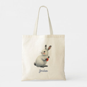 Tote Bag Lapin de Pâques de Prairie Aquarelle Fantaisiste