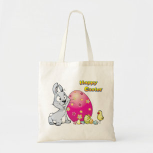 Tote Bag Lapin de Pâques et poussin heureux de bébé
