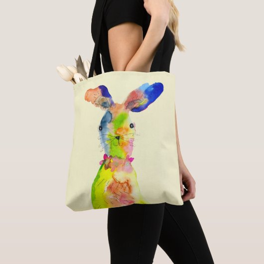 Tote Bag Lapin de Pâques mignon  (De près)