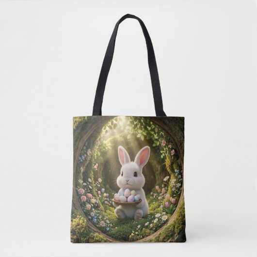 Tote Bag Lapin de Pâques mignon (Devant)