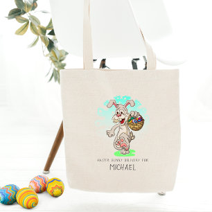 Tote Bag Lapin de Pâques OEufs de Pâques Nom personnalisé