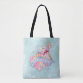 Tote Bag Lapin de Pâques, Oeufs et Confetti ID377 (Devant)