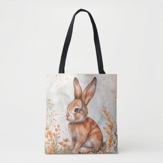 Tote Bag Lapin de printemps mignon (Devant)