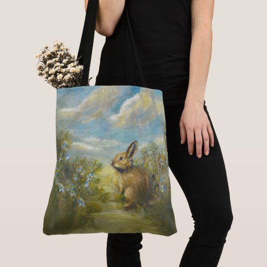 Tote Bag Lapin de printemps op2 (De près)
