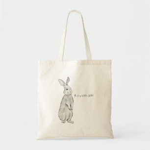 Tote Bag Lapin de velours drôle
