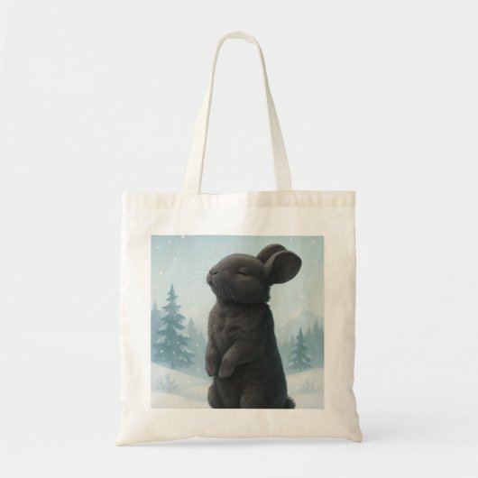 Tote Bag Lapin d'hiver paisible (Devant)