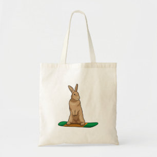 Tote Bag Lapin en Snowboard avec Snowboard