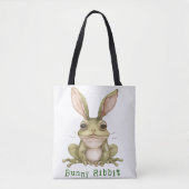 Tote Bag Lapin Grenouille Lapin Flexible Oreilles Toad Drôl (Devant)