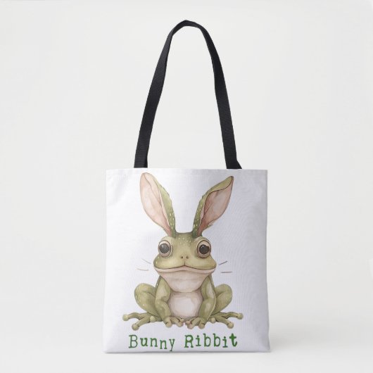 Tote Bag Lapin Grenouille Lapin Flexible Oreilles Toad Drôl (Devant)