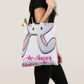 Tote Bag Lapin Lapin De Pâques Rose Mignonne Et Drôle (De près)