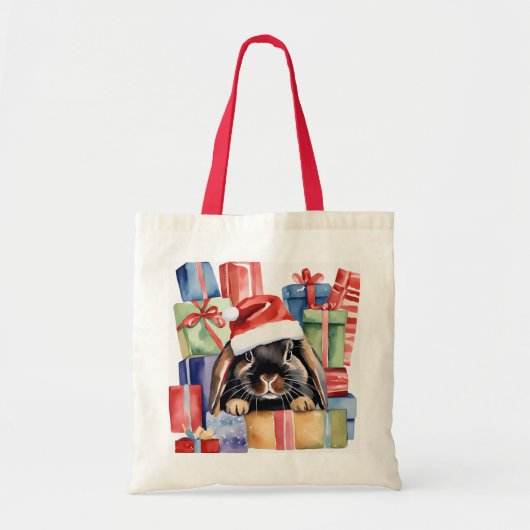 Tote Bag Lapin Lapin Lapin Lop Noël (Devant)