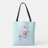Tote Bag Lapin mignon avec le scooter de kawai (Dos)