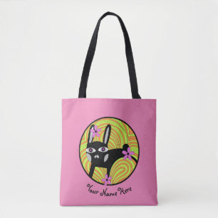 Tote Bag Lapin noir personnalisé