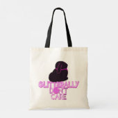 Tote Bag Lapin pailleté s'en fiche (Dos)