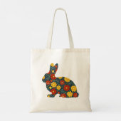 Tote Bag Lapin rétro et fleurs (Dos)