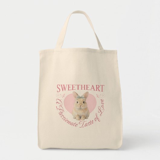 Tote Bag Lapin Rose Mignon (Devant)