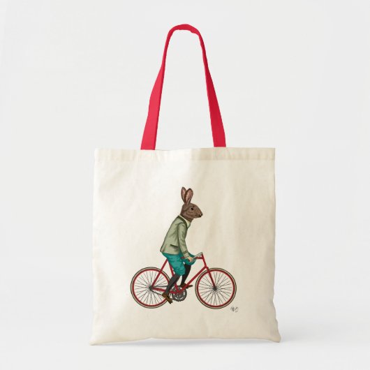 Tote Bag Lapin Sur Vélo 3 (Devant)