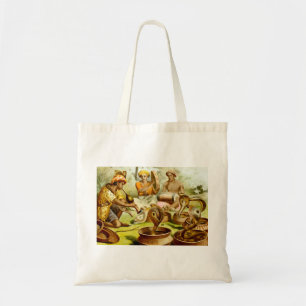 Tote Bag lapins à dessin vintage