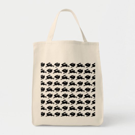 Tote Bag Lapins Black Bunny (Devant)