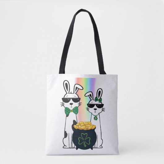 Tote Bag Lapins Cool et Pot d'Or (Devant)