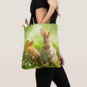 Tote Bag Lapins de Pâques (De près)