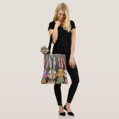 Tote Bag Lapins de Pâques fantaisistes en patchwork (Sur le modèle)