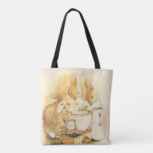 Tote Bag Lapins et Pudding au lait par Beatrix Potter (Dos)