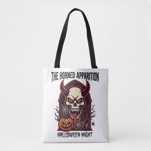 Tote Bag L'apparition cornue Halloween (Devant)