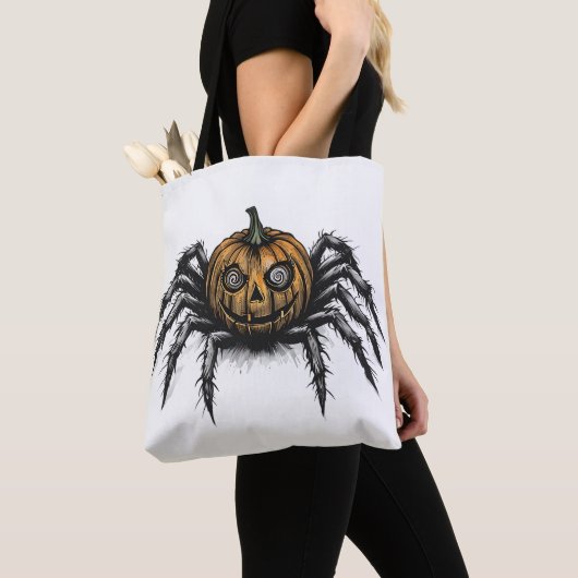 Tote Bag L'araignée à tête de citrouille (De près)
