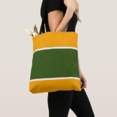 Tote Bag Large Forêt Vert Blancs Sur Gras Jaune (De près)