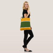Tote Bag Large Forêt Vert Blancs Sur Gras Jaune (Sur le modèle)