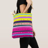 Tote Bag l'art Abstrait bohème coloré (De près)