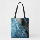 Tote Bag L'art Abstrait de glace turquoise (Devant)