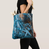 Tote Bag L'art Abstrait de glace turquoise (De près)