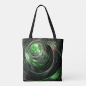 Tote Bag L'art Abstrait vert du monde entier (Dos)